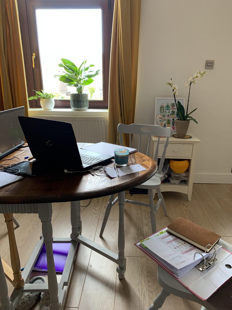 Our dining table in 2020