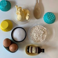 Ingredients for basic cupcakes