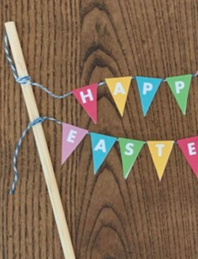 DIY Easter Cake Bunting [with Free Printable]