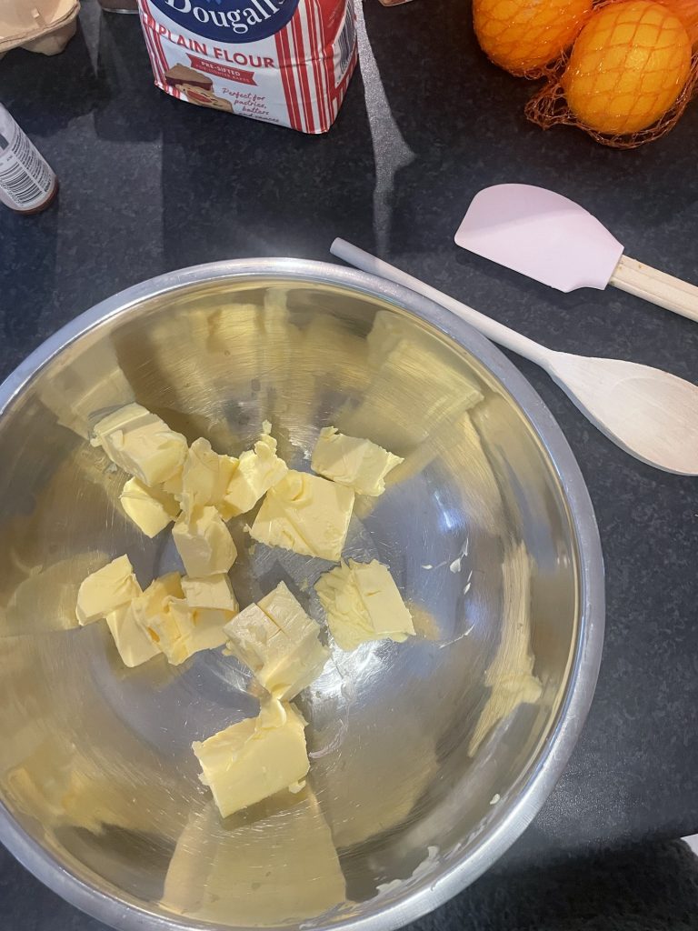 Dice unsalted butter