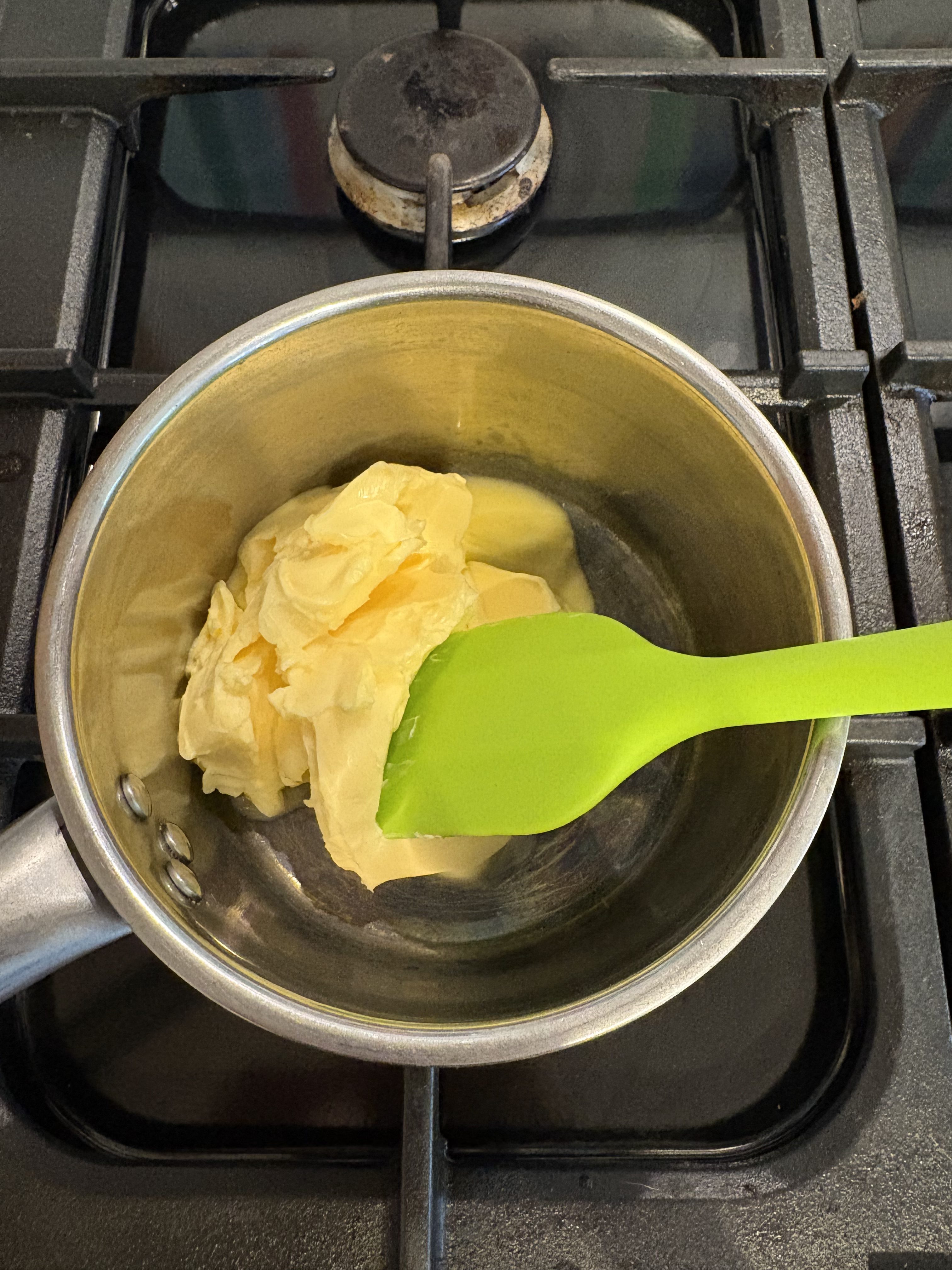 Making blondies - melt butter