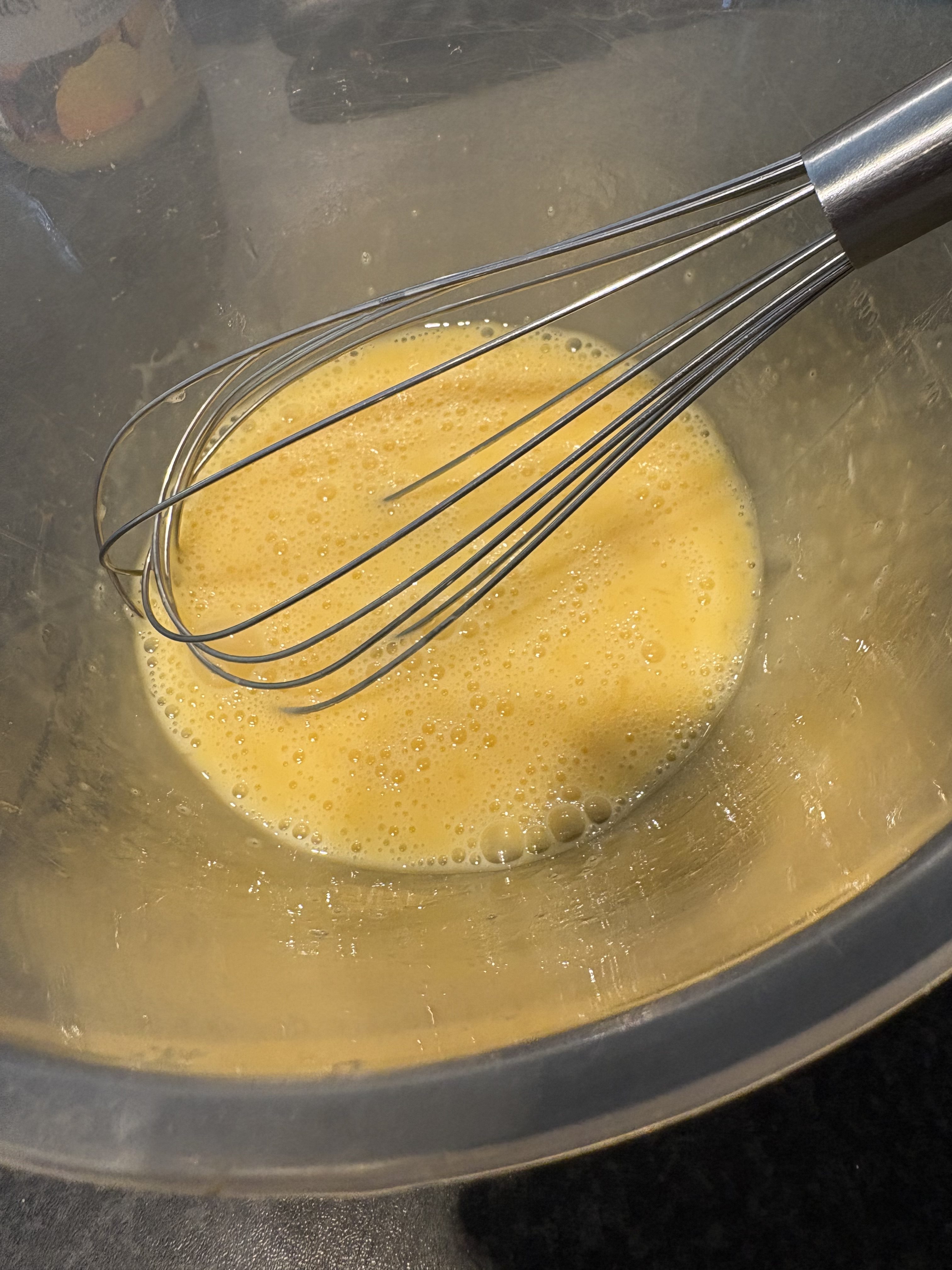 Making blondies - beaten eggs