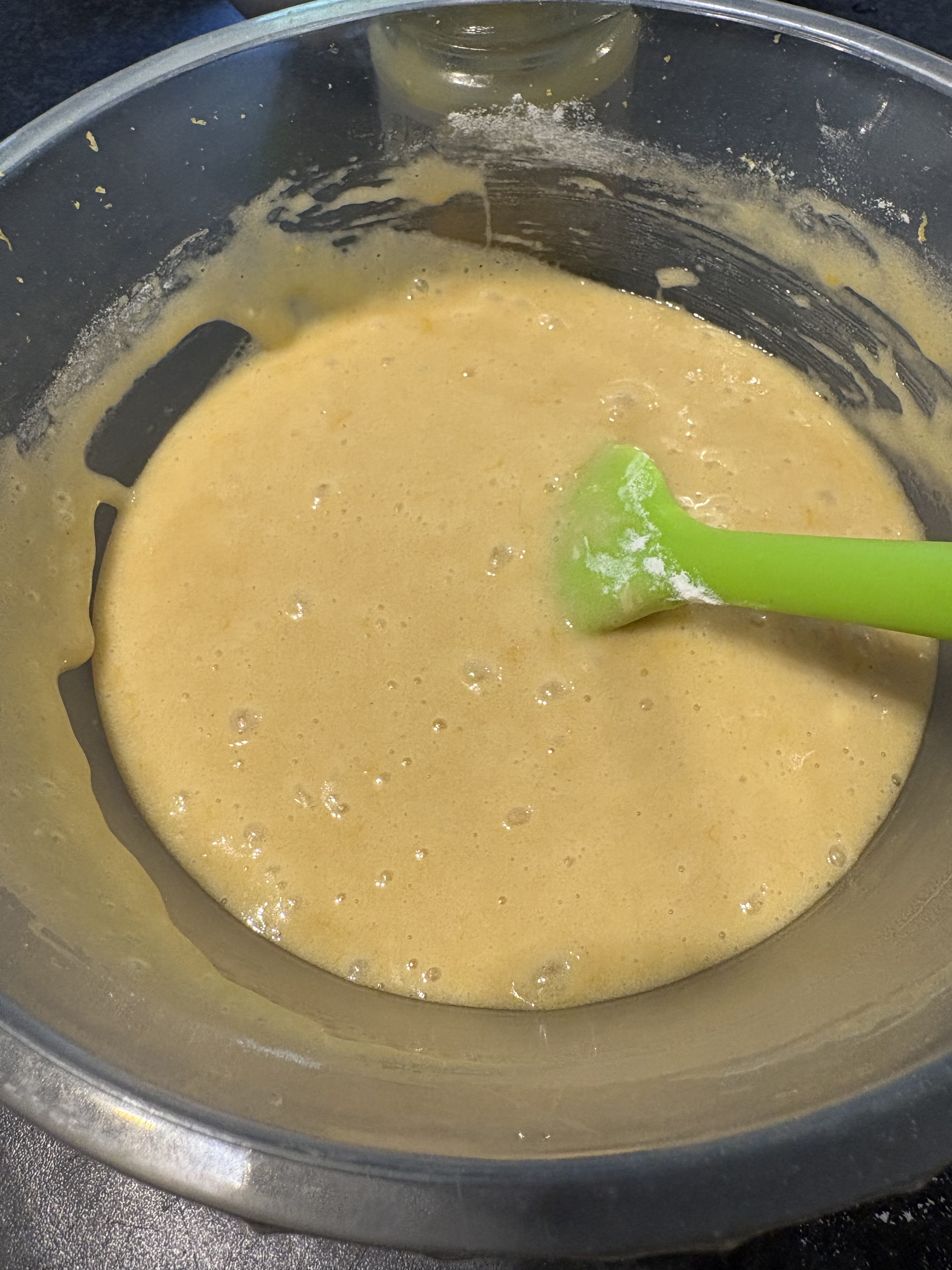 Making blondies - finished batter