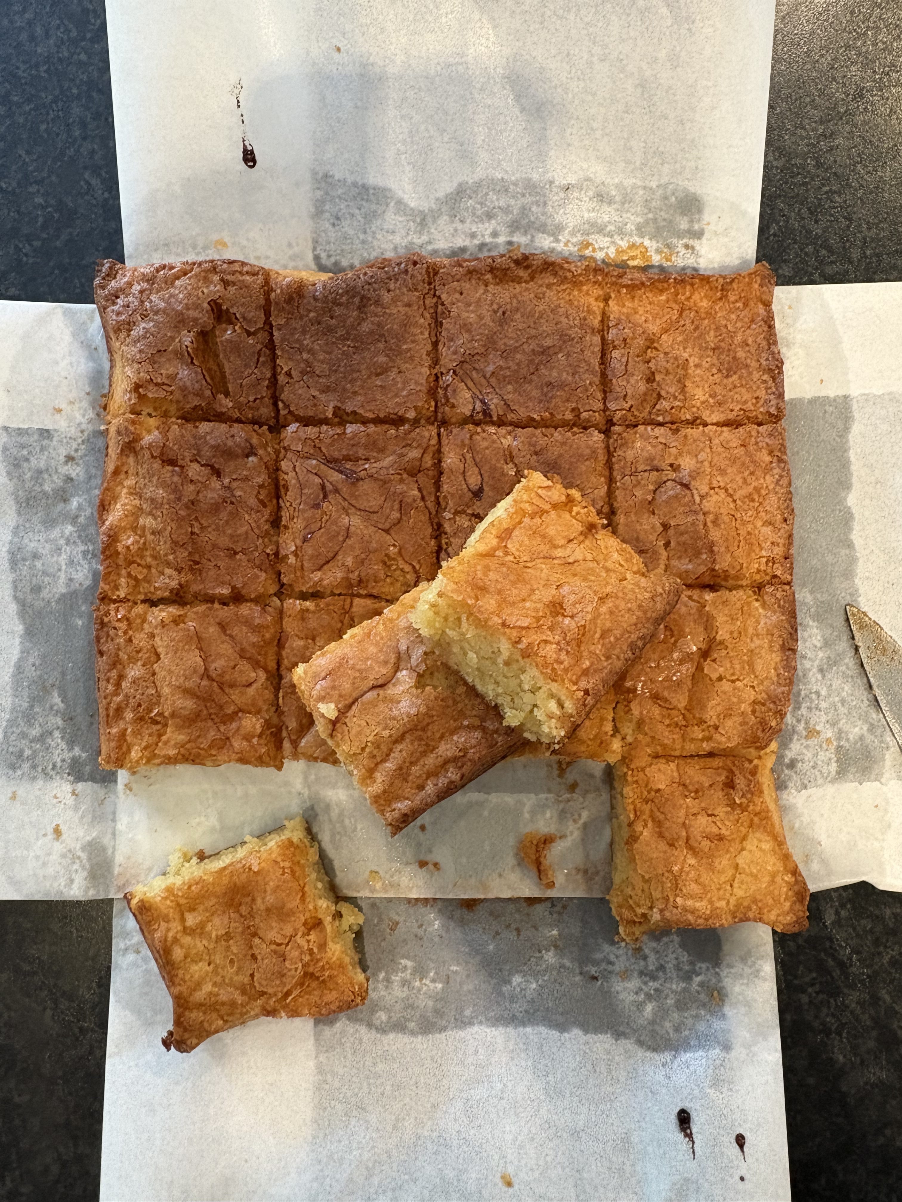 Making blondies - Serving Size 16 Pieces