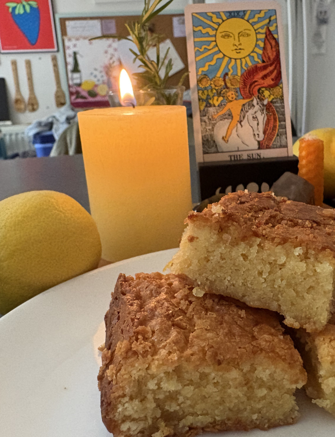 Lemon White Chocolate Blondies for Litha